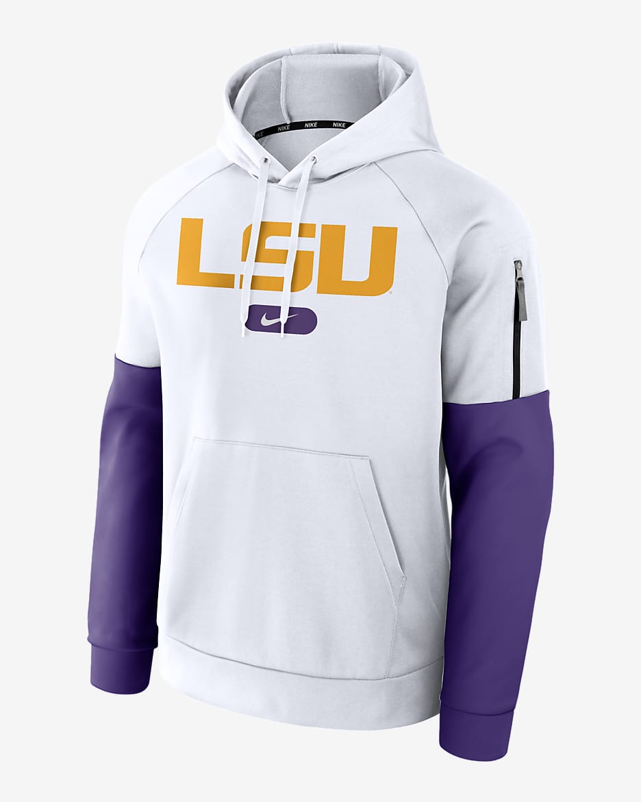 LSU Tigers Fitness Men s Nike Therma College Pullover Hoodie. Nike